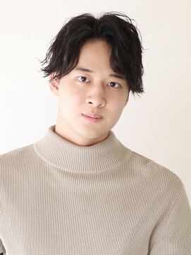 リアン(lien) 『lien.自由が丘　メンズ』　センターパートパーマスタイル