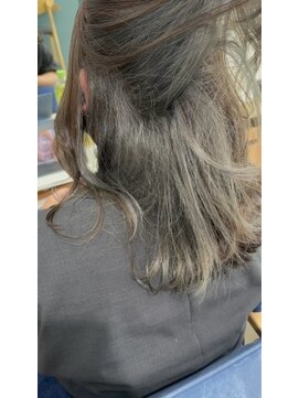 スナリー(Snaly) インナーカラー/シルバーグレー/ブリーチ一回