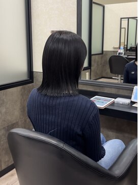 切りっぱなしボブ/髪質改善/グレージュカラー