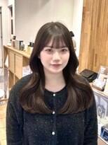 ネオリーブウリ 二子玉川店(Neolive uri) ミディアムヘア暗めカラーデザインカラーフェイスフレーミング