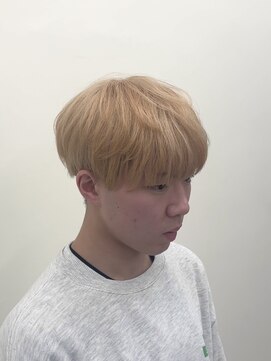 アウラ(AURA) メンズブリーチ/ミルクティーベージュ/抜きっぱなしブロンド