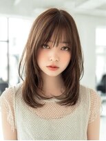 ダル 渋谷/表参道(DAL.)&nbsp;顔周りカットハッシュカットダークブラウンワンホンレイヤー韓国