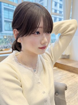 バイオレット 表参道店(Violet) 顔周りカットミディアムレイヤーハッシュカットシースルーバング