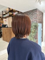 フォーカラープロブレム(4 COLOR PROBLEM) ショートウルフ×縮毛矯正×オレンジカラー
