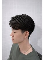 ゼロスバーバー(0's BARBER SHOP) 束感ナチュラルワンカールパーマ人気流行無造作メンズ