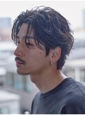 渋谷メンズパーマフェザーパーマシャドウパーマセンターパート