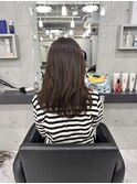 小顔ひし形 レイヤーカット 透明感カラー