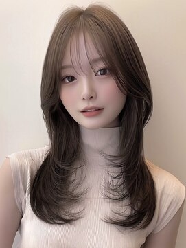 ツイ 新潟駅南けやき通り(tui) 韓国風ミディアムレイヤー/シースルーバング/顔まわりレイヤー