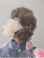 波ウェーブ ヘアセット