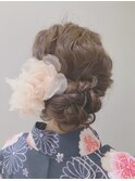 波ウェーブ ヘアセット