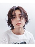 マッシュウルフのニュアンスパーマ