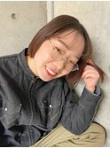 前上がりラインのミニボブ