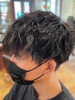 アース 菊名店(HAIR&MAKE EARTH) 20代30代メンズスパイラルパーマワイルドオシャレ感アッシュ