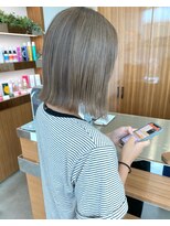 カッツ 駅家店(CUT S)&nbsp;切りっぱなしボブミルクティーベージュ〇