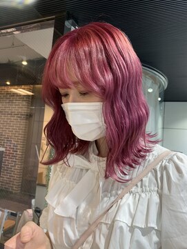 ヘアーアンドメイク ビス(HAIR&MAKE bis) パッと目を引く華やかピンクラベンダーカラー♪【多田 華歌】