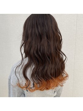 モリオフロムロンドン 泉南店(morio FROM LONDON) 裾カラー×オレンジ2◎20代30代[アースカラー/オレンジブラウン]