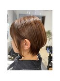 髪質改善/ミルクティーベージュ/大人ショート/お手入れ楽/大倉山