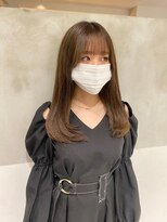 ガリカ 横浜(Gallica) 【mirei】オリーブカラーに顔周りレイヤーでガーリーなスタイル