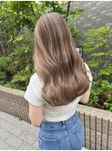 【ハイライト】ベージュハイライトバレイヤージュ
