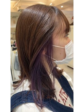 エルトレス(el tres) インナーカラー　パープル