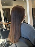ミルクティーピンクベージュカラーくびれヘアグレージュカラー
