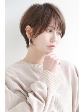 ヘアーズ ベリー 千代田店(hairs BERRY) ★大人可愛い30代40代黒髪前下がりショートボブ丸みショート小顔