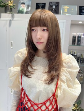 シュク 高円寺(SYUK) 加藤【高円寺】レイヤーカット/顔周りカット/ハニーベージュ
