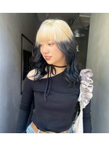 ジーナ(XENA) ホワイトブロンド×デザインカラー×渋谷