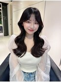 韓国風レイヤーウェーブロング