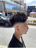 スキンフェード アップバング