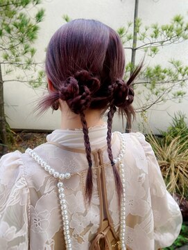 メゾンドムニ 恵比寿(Maison de MUNi) 10代20代30代ヘアセット◎カチモリのツインお団子