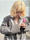 フレンチボブ × ブロンドヘア A