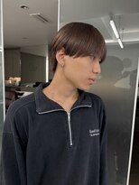 シエル バイ ケンジ 登戸 生田(CIEL by KENJE)&nbsp;メンズシースルーマッシュブラウンカラー秋カラー襟足長め