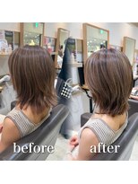 ステラバイケンジ(STELLA by KENJE)&nbsp;白髪ぼかし細めハイライト30代40代50代グレージュ