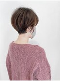 大人可愛い丸みショートヘア