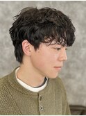 シャドウパーマルーズパーマメンズマッシュ波巻きパーマ佐賀眉毛