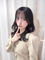 カシュカシュ 表参道(cache cache)&nbsp;アイドル前髪ラベンダーグレージュ透明感カラー顔周りカット
