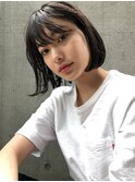 シンプル×切りっぱなしボブ