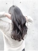 ロングヘア★ブルーアッシュデザインカラー ダブルカラー