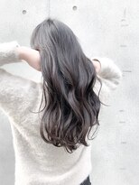 アブソ(Absolute) ロングヘア★ブルーアッシュデザインカラー ダブルカラー