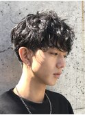 スリークショートサイドグラデーションツイスパ抜け感束感ヘア