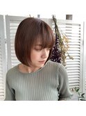 シンプル　顎ラインスリークボブ