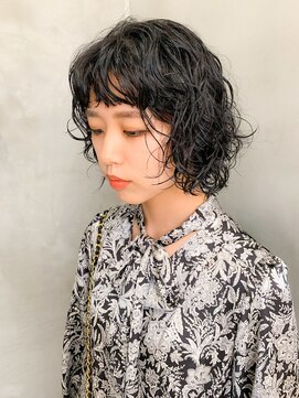テトヘアー(teto hair) ボブウルフ、ウルフパーマ、ボブパーマ、オン眉バング
