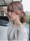 23`ss12lvミルクティーカラー×韓国サイドバング ONCE  KOHEI