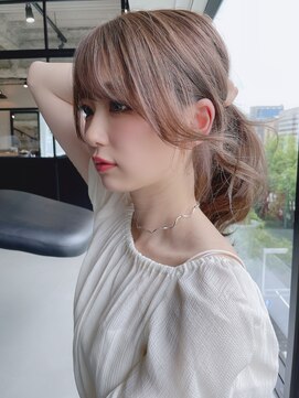 ワンス(Once) 23`ss12lvミルクティーカラー×韓国サイドバング ONCE KOHEI