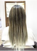 グレー/バレイヤージュ/コントラストカラー