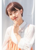 マニッシュショート　ひし形　流しバング　髪質改善