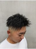 スキンフェード×ツイストパーマ