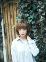 モニカ 横須賀中央店(Monica)&nbsp;デザインカラー/シルキーベージュ/グレージュカラー/斜めバング