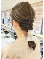 ラボヌールヘアー 札幌店(La Bonheur hair etoile) 編みおろしヘアアレンジ